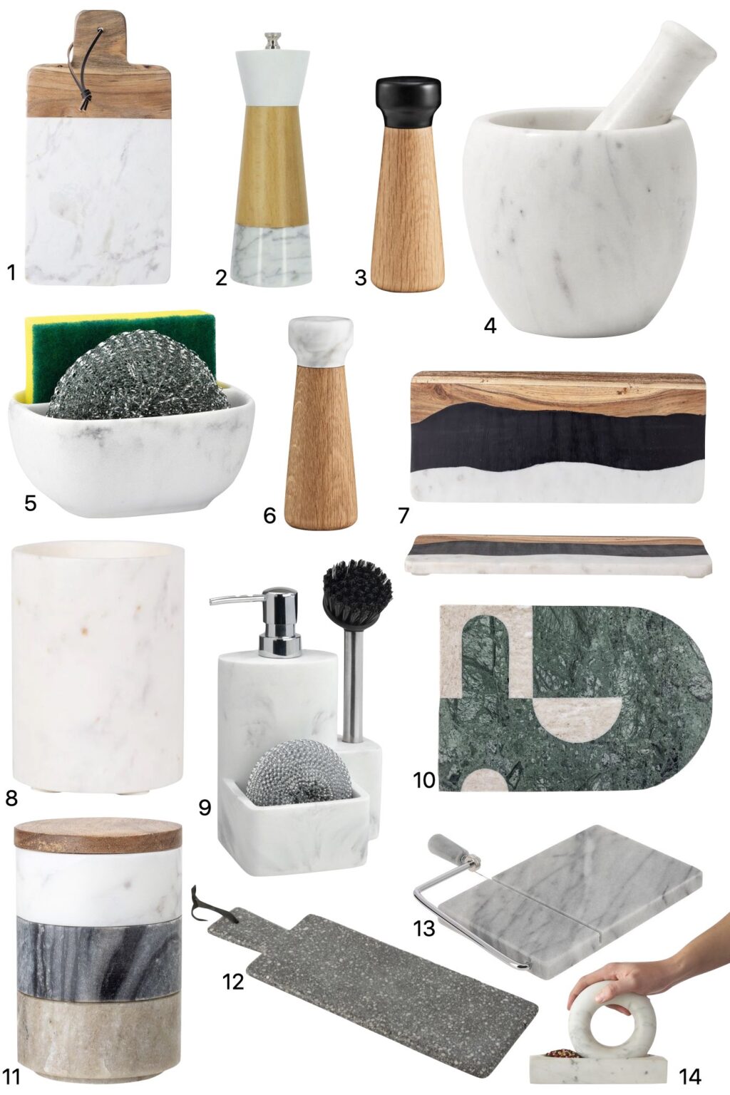 déco effet marbre accessoire cuisine