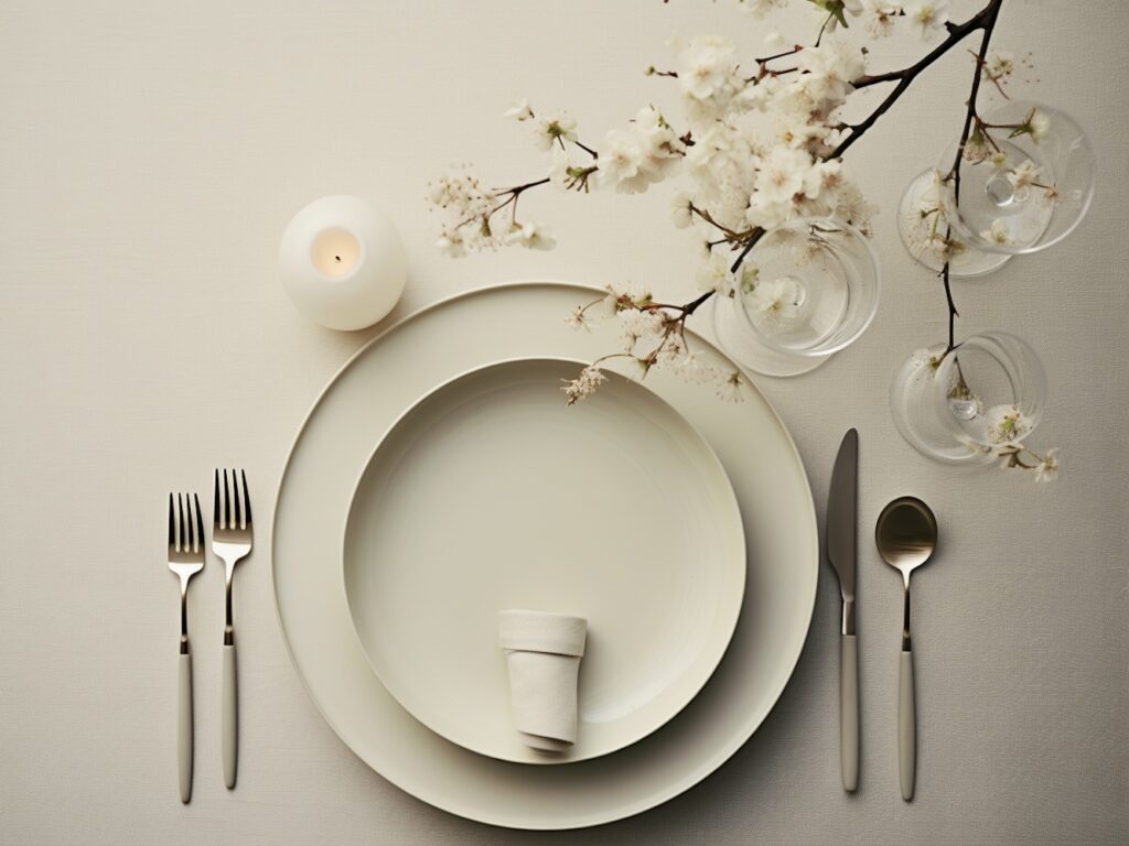 dresser table à la française ordre disposition couverts verres mariage