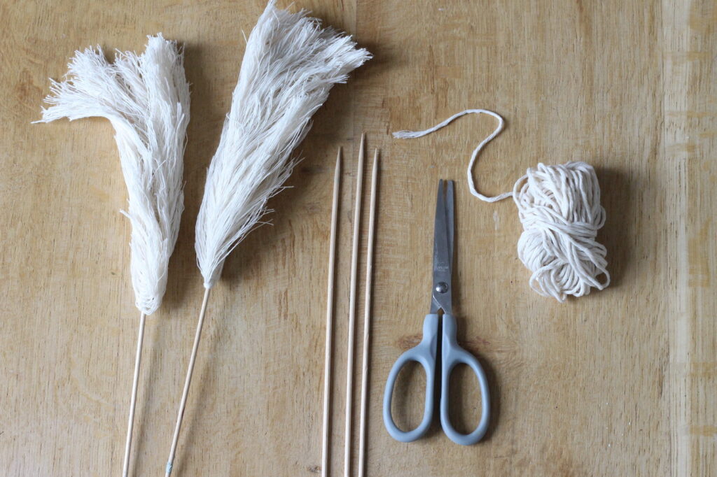 matériel nécessaire fabrication pampa macramé