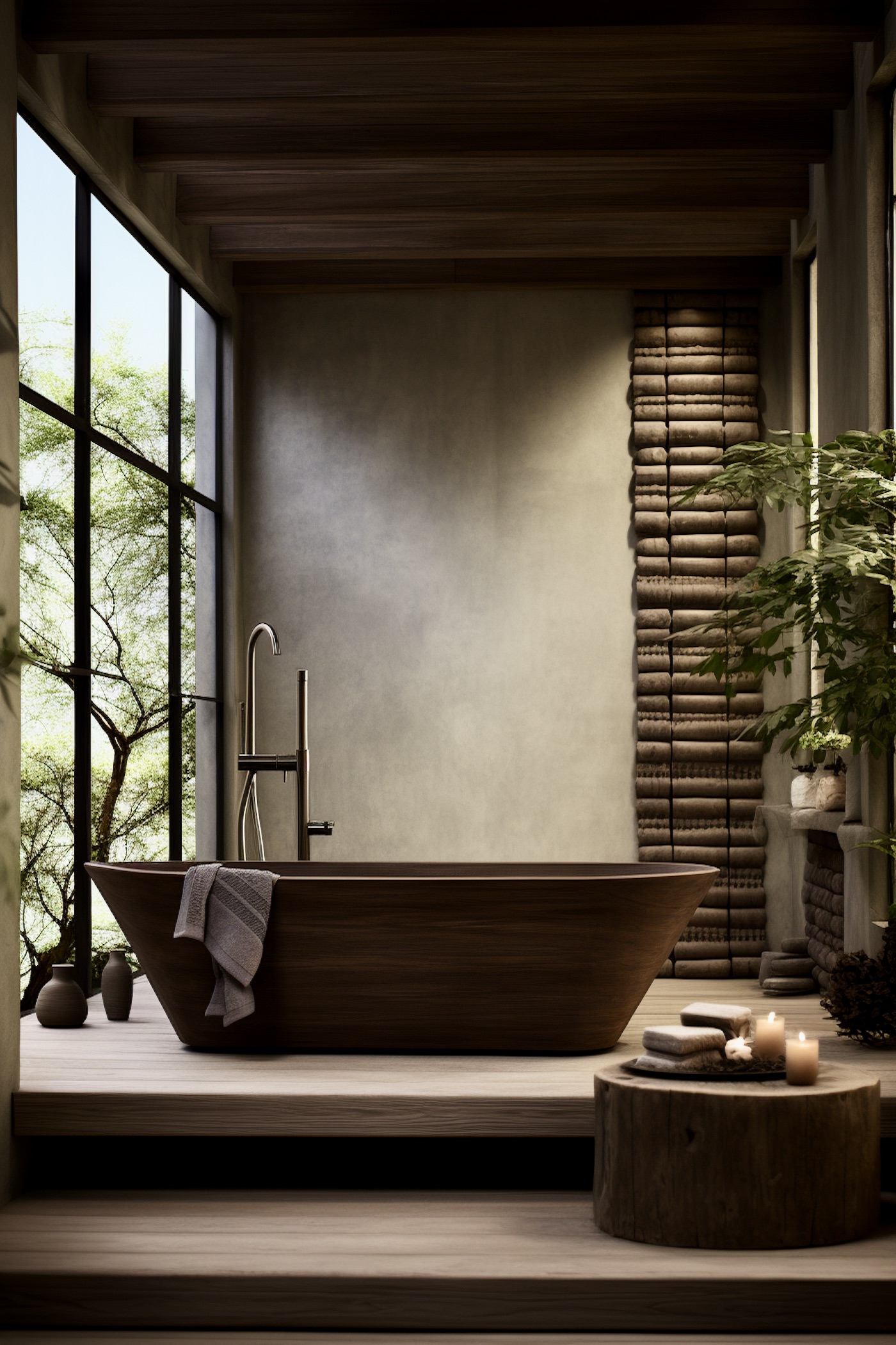 salle de bains zen asiatique inspiration Bali
