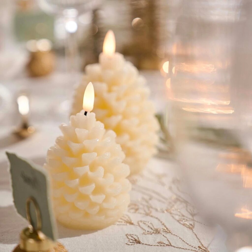 bougie blanche deco mariage champetre chic elegant