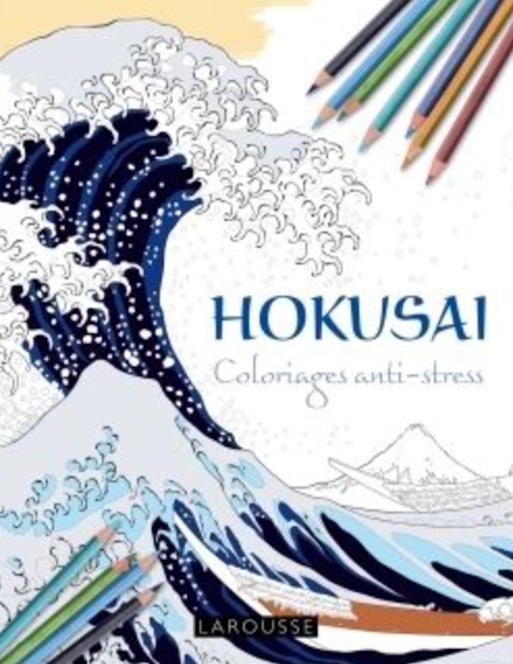 Hokusai coloriages anti stress adulte dessin mer ocean