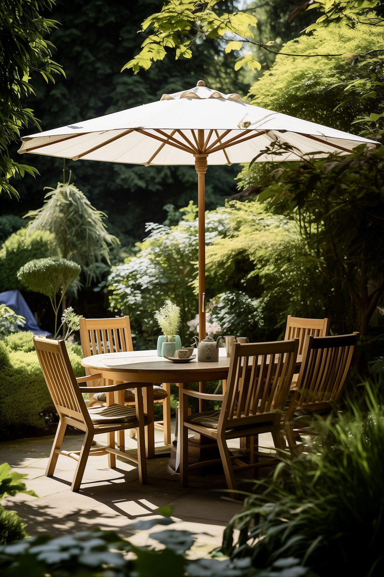 créer espace repas jardin romantique chic bois
