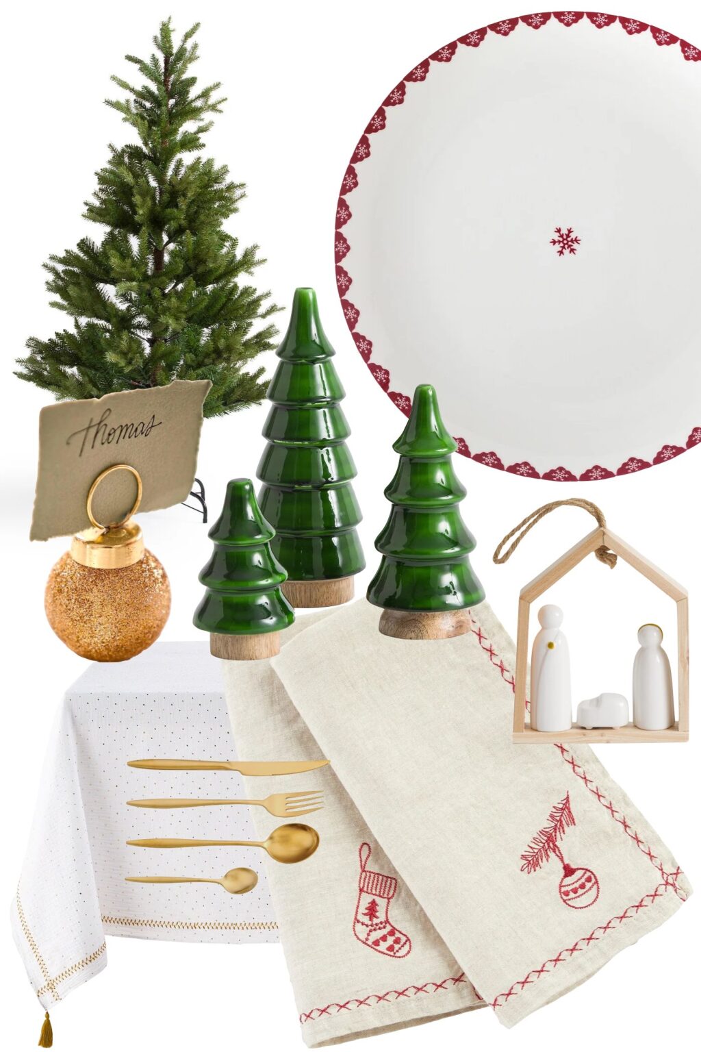décoration traditionnelle table Noël 2025