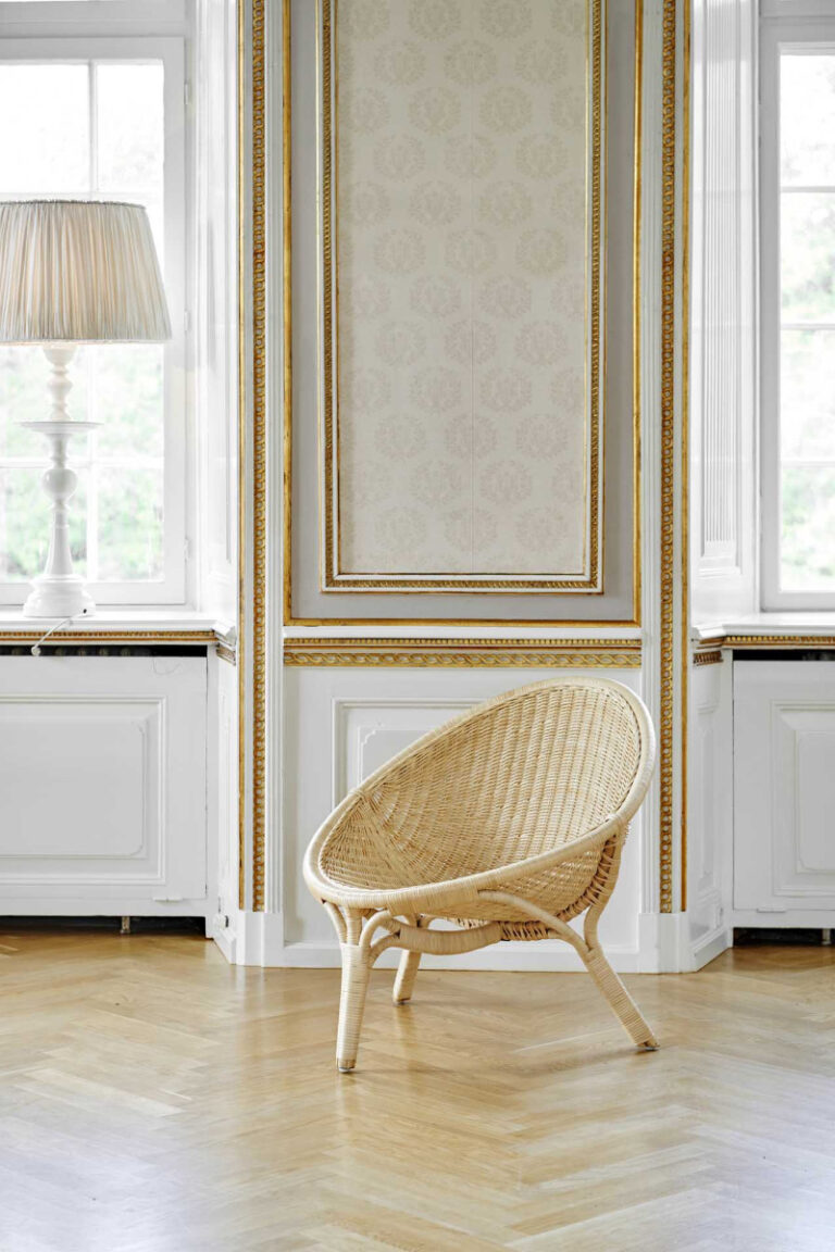 fauteuil oeuf rotin osier vintage rétro