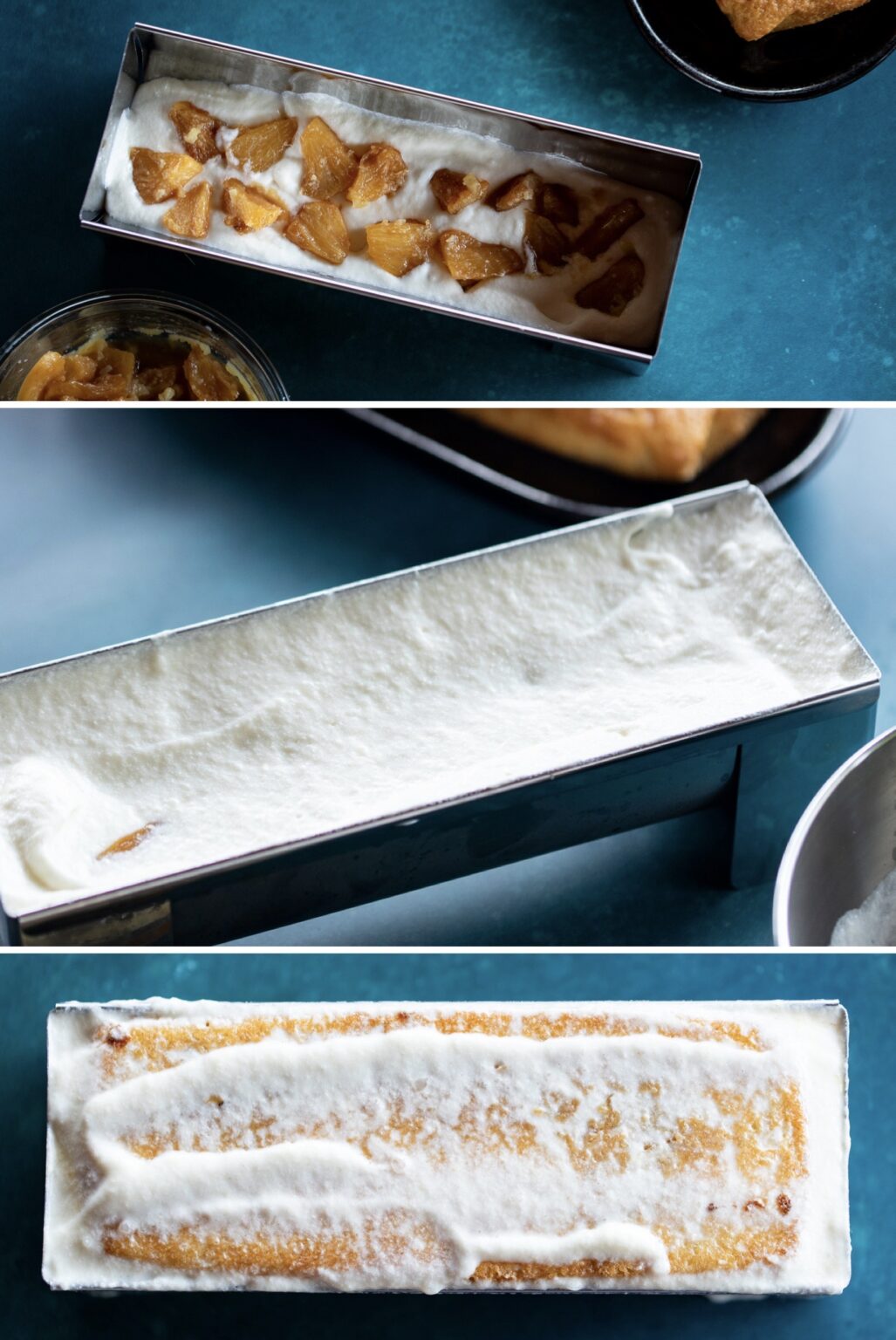montage gâteau exotique de Noël à étage