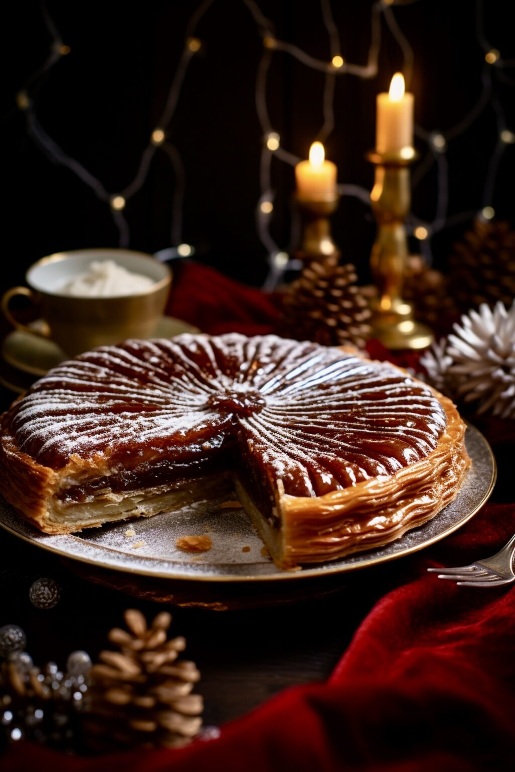 recette galette des rois pistache griottes