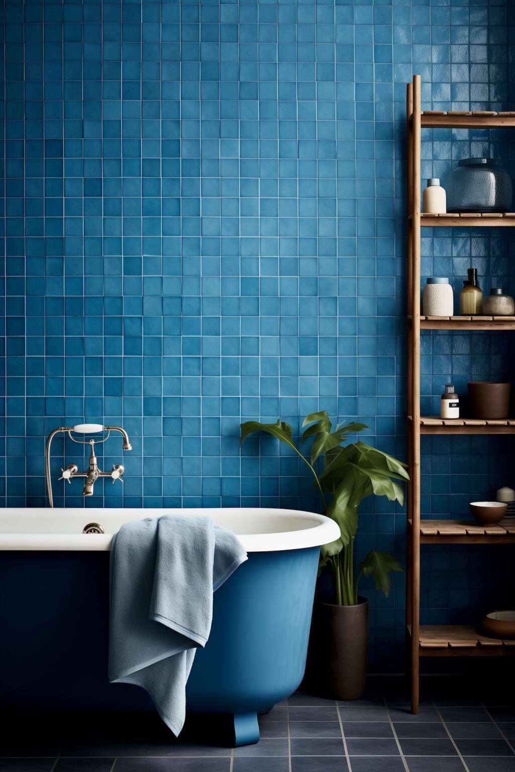 salle de bain bleu turquoise zellige Klein