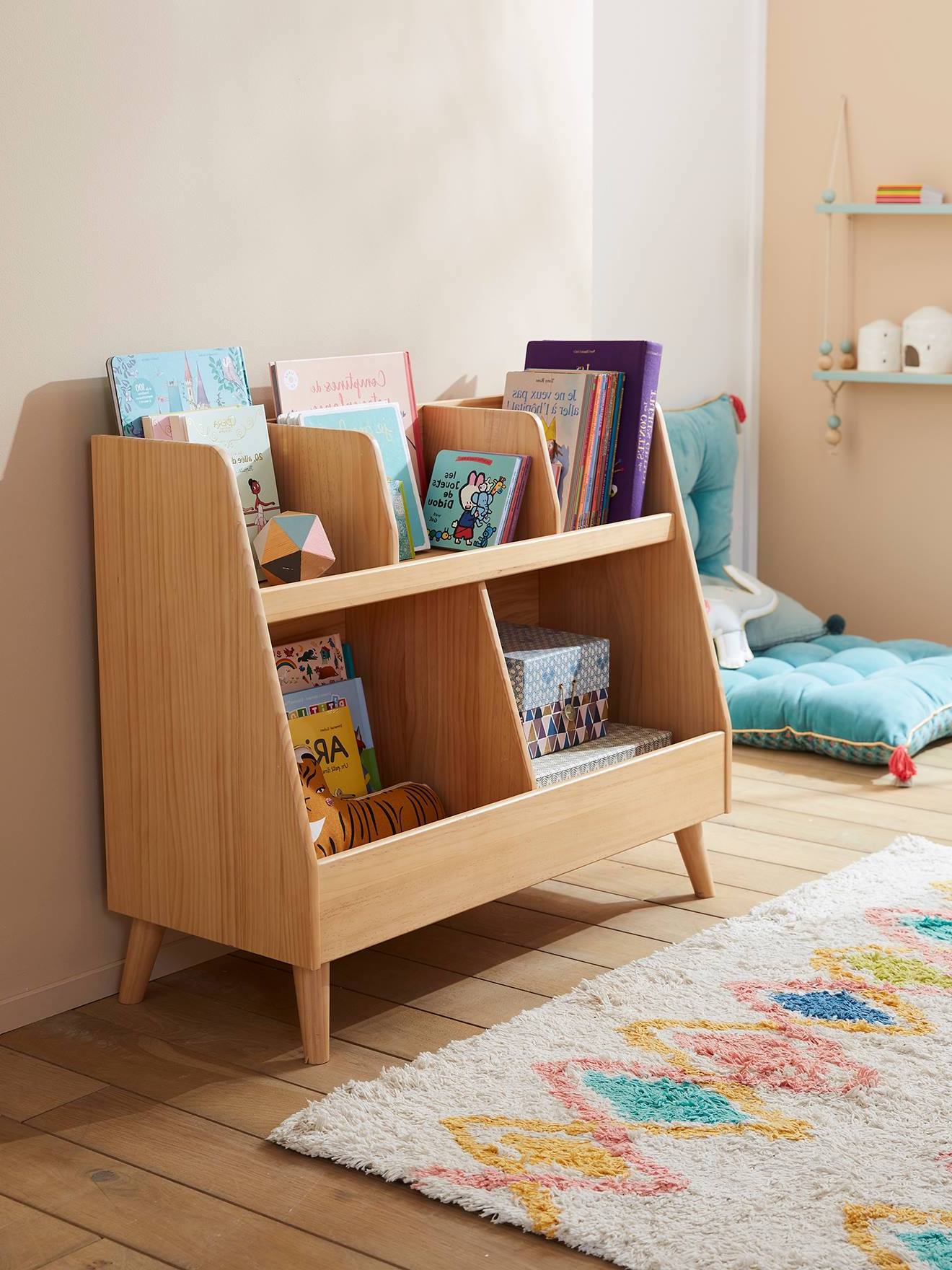 bibliothèque bébé enfant Montessori bois massif