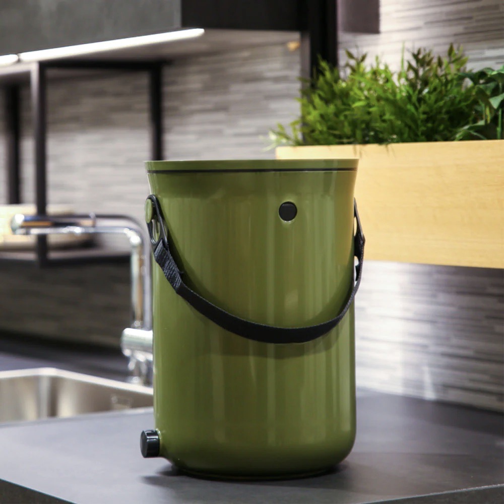 composteur japonais Bokashi compact de table vert