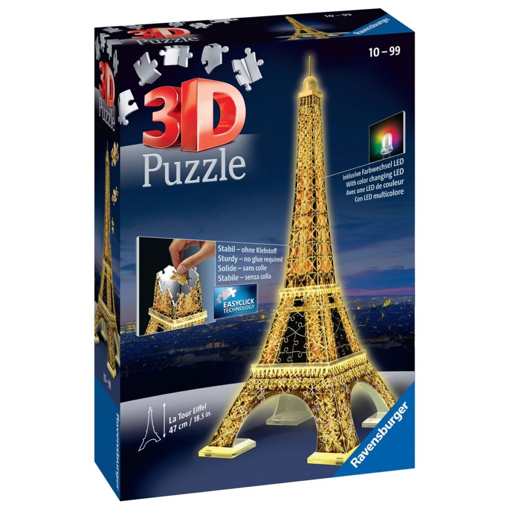 puzzle ado relief statue Tour Eiffel lumineuse