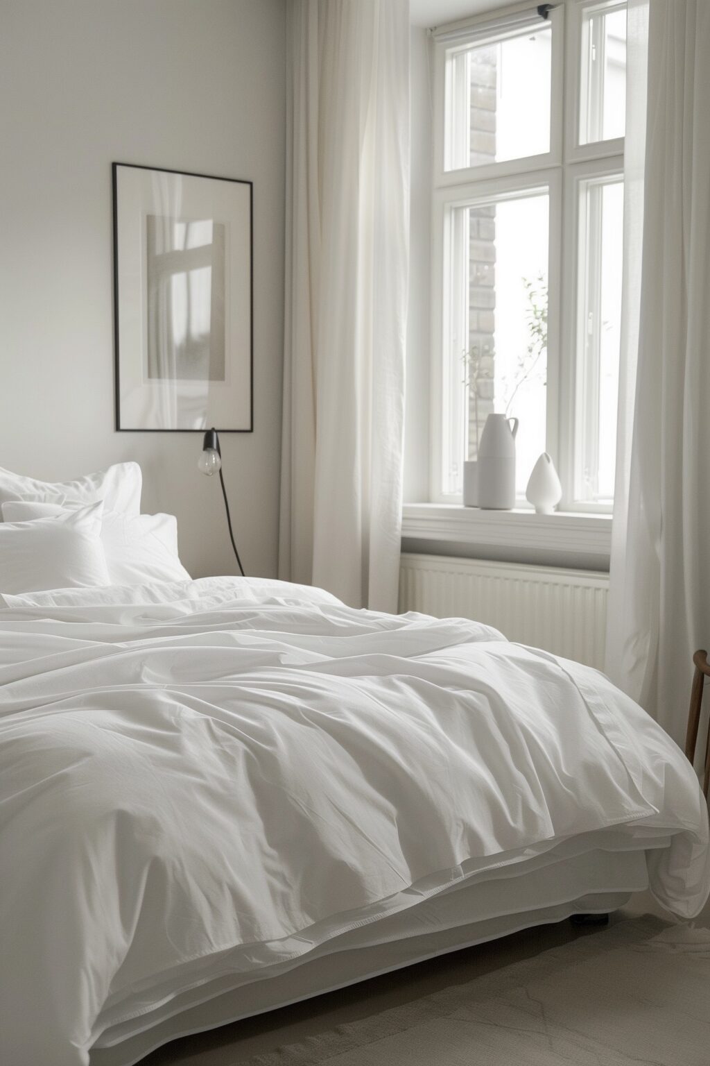 chambre toute blanche - blog déco - clematc