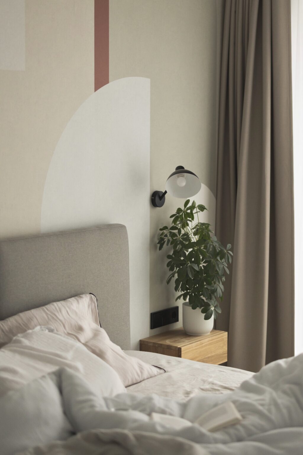 décoration beige terracotta papier-peint graphique arche