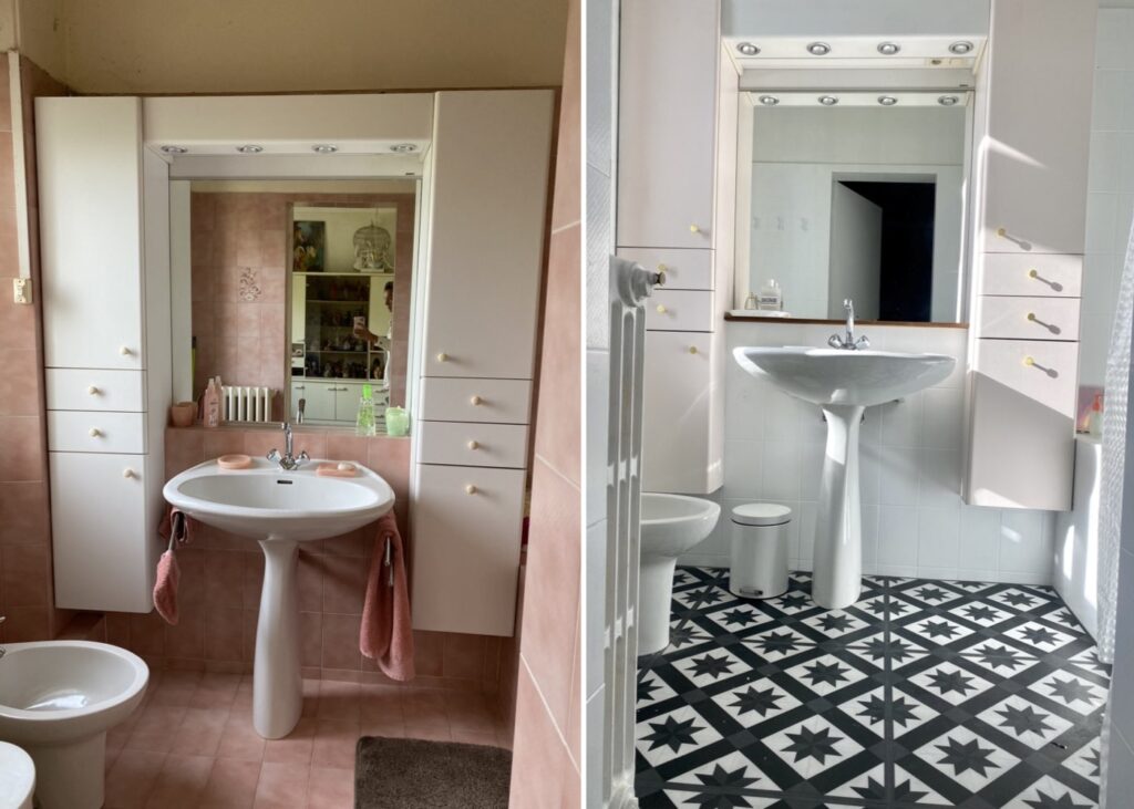 repeindre salle de bains avant après