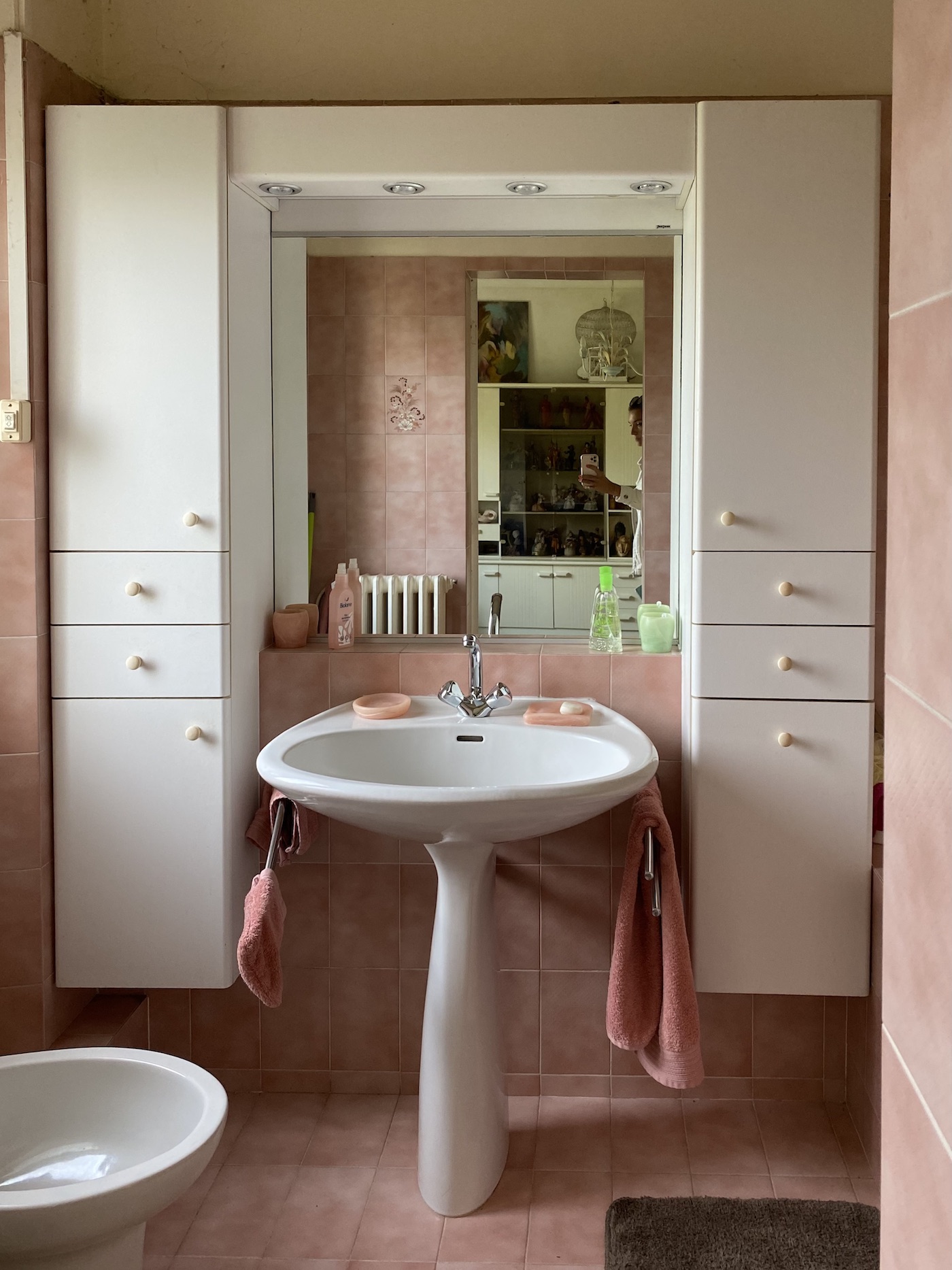 repeindre sa salle de bains vieillotte rose rétro