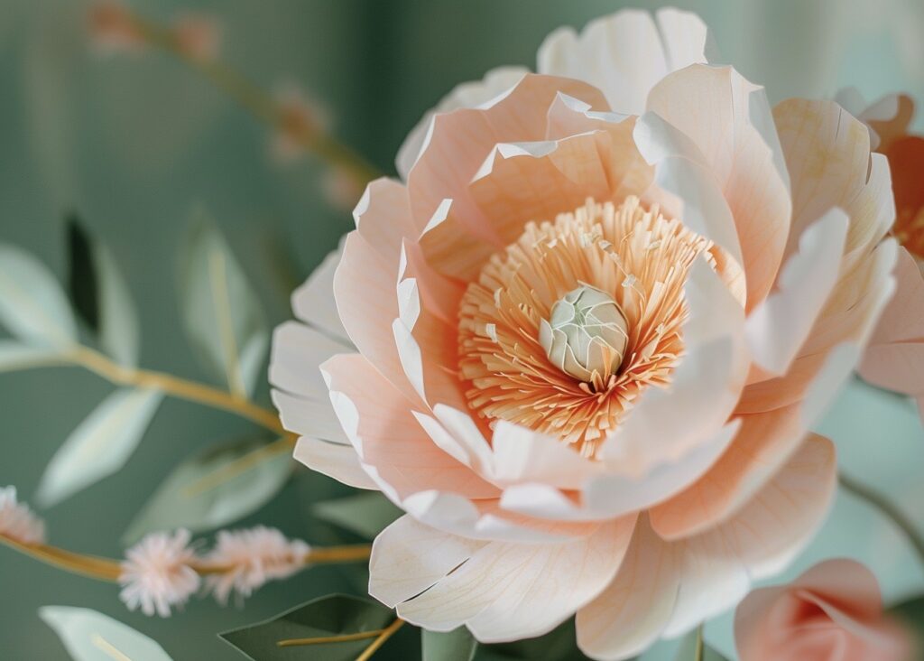 creative fabrica patron gratuit fleur papier pivoine