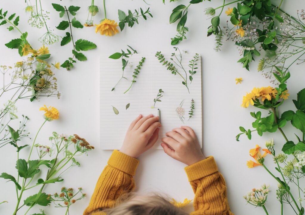 que faire vacances Pâques enfant herbier