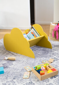 bibliothèque Montessori nuage chambre bébé - blog déco