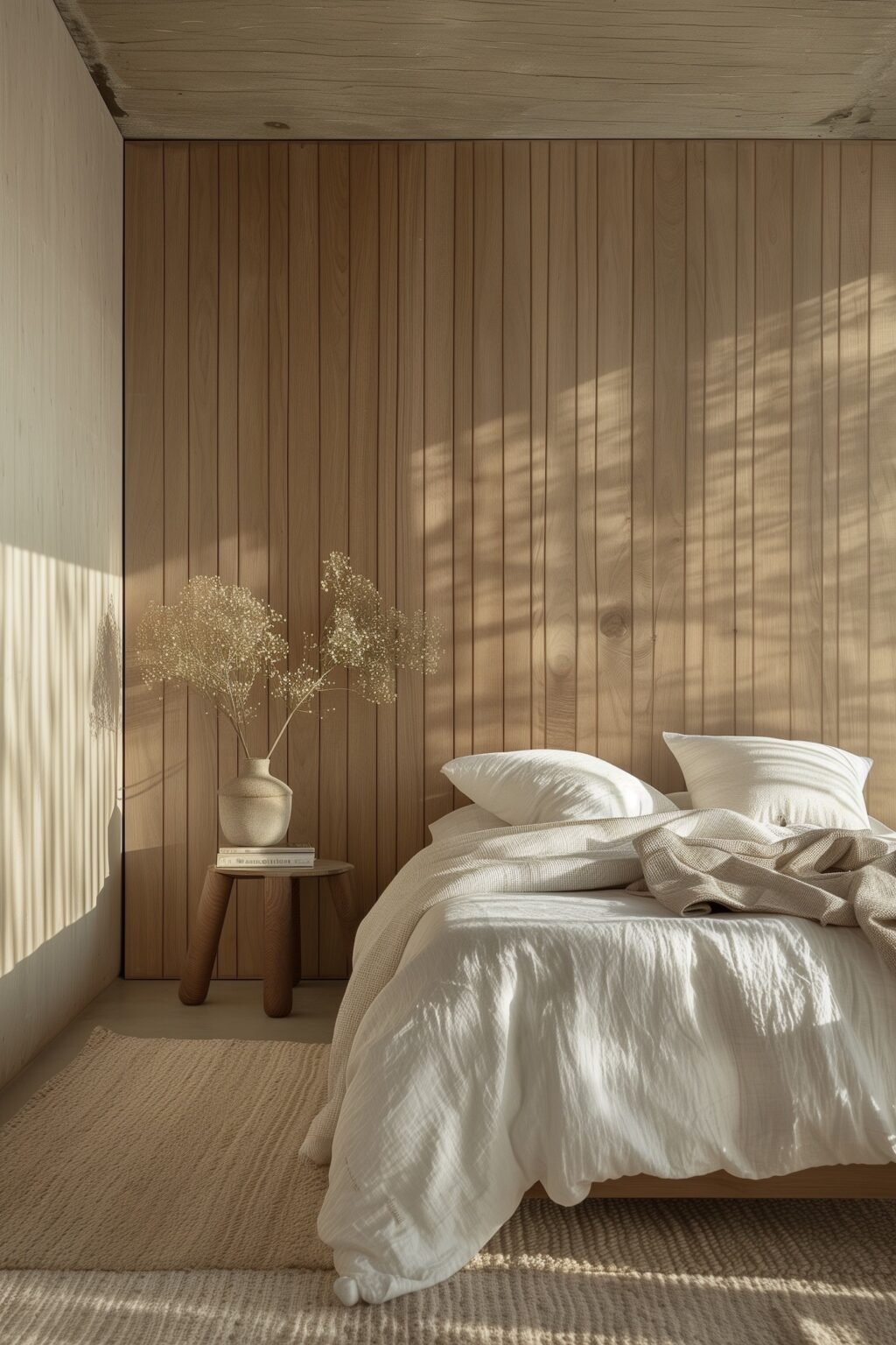 aménagement chambre bois lin nature blog déco