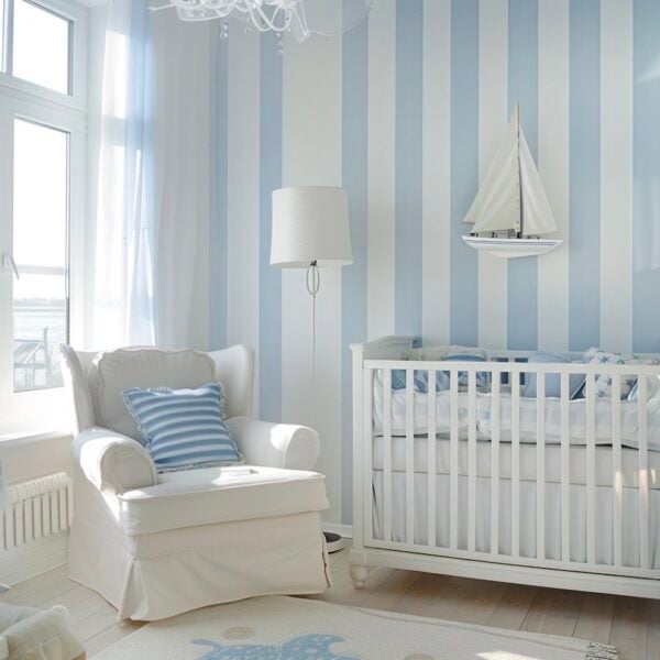 couleur chambre bébé rayures - blog déco