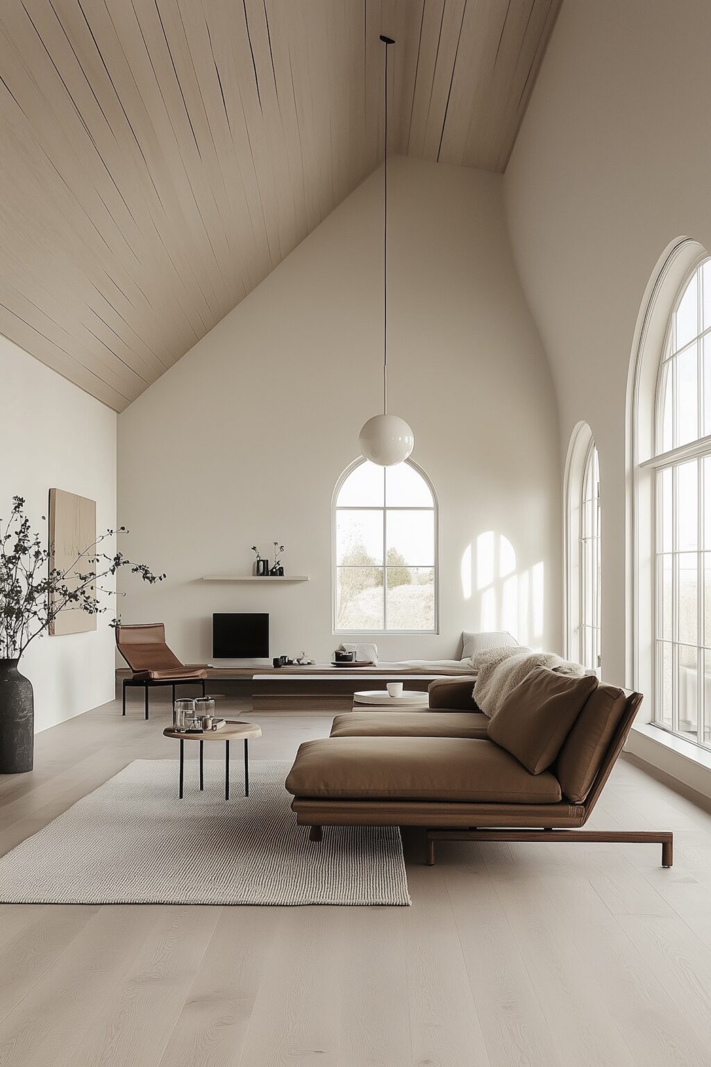 idée déco salon cathédrale style scandinave