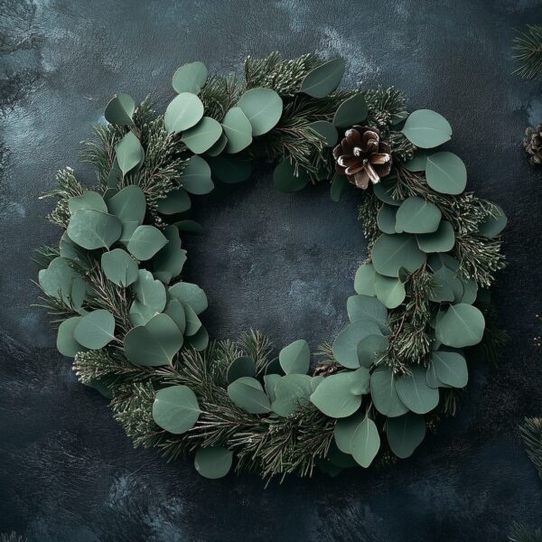 couronne de Noël eucalyptus décoration idées écolo slow - blog déco