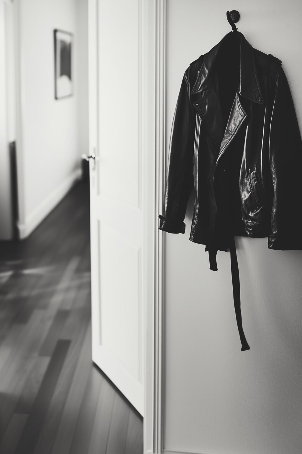 entrée déco appartement parisien noir blanc