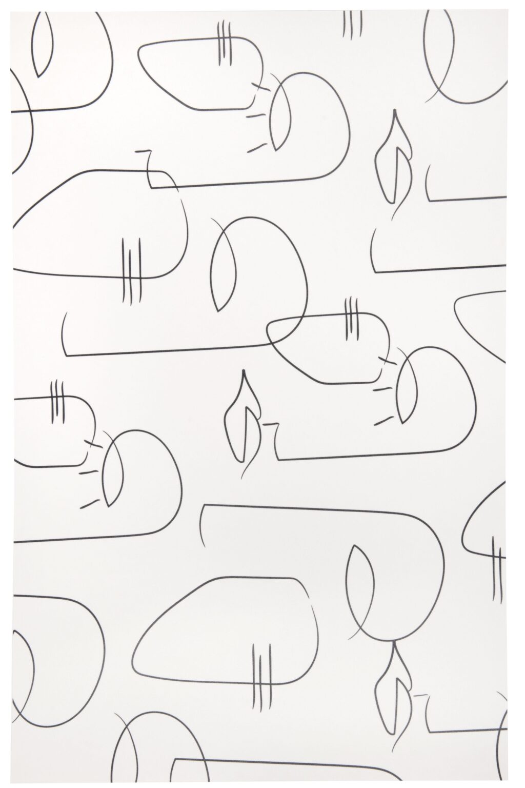 tapis chic noir blanc visage one line cocteau
