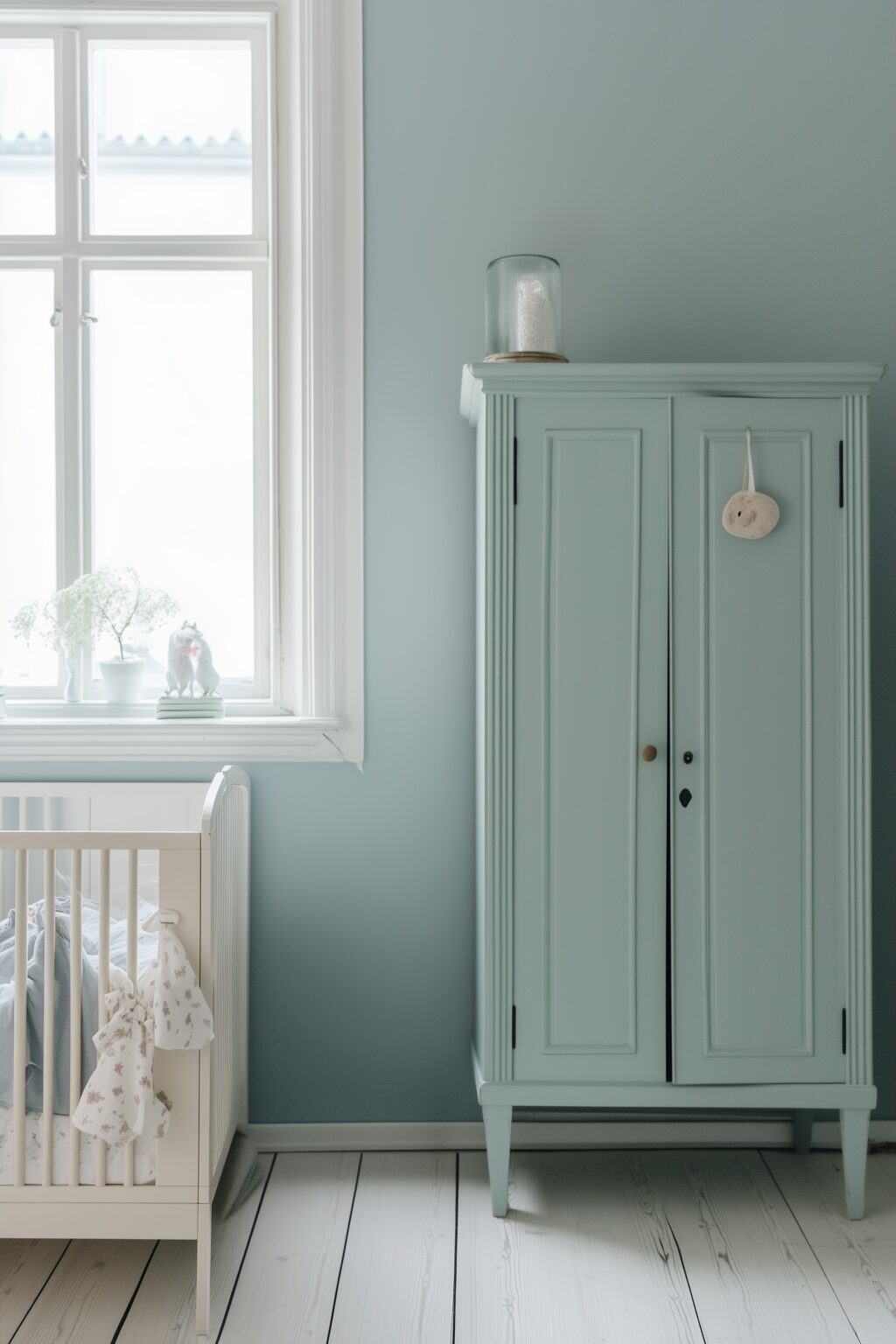 aménagement décoration campagne armoire parisienne vert menthe mint