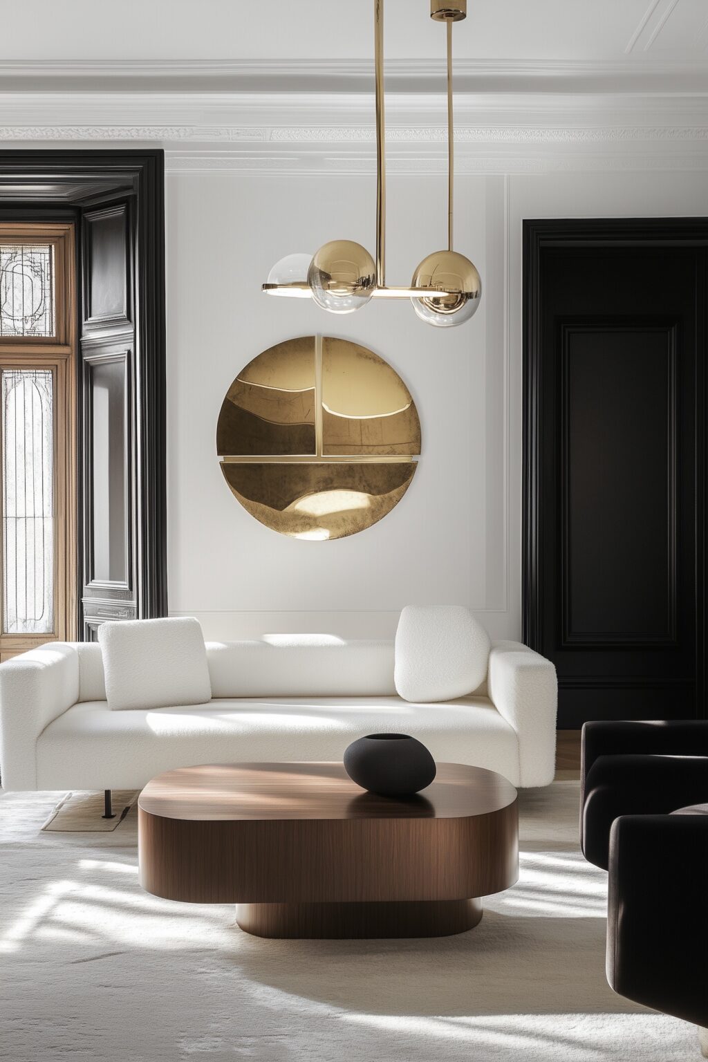 décoration séjour appartement parisien Haussmann chic