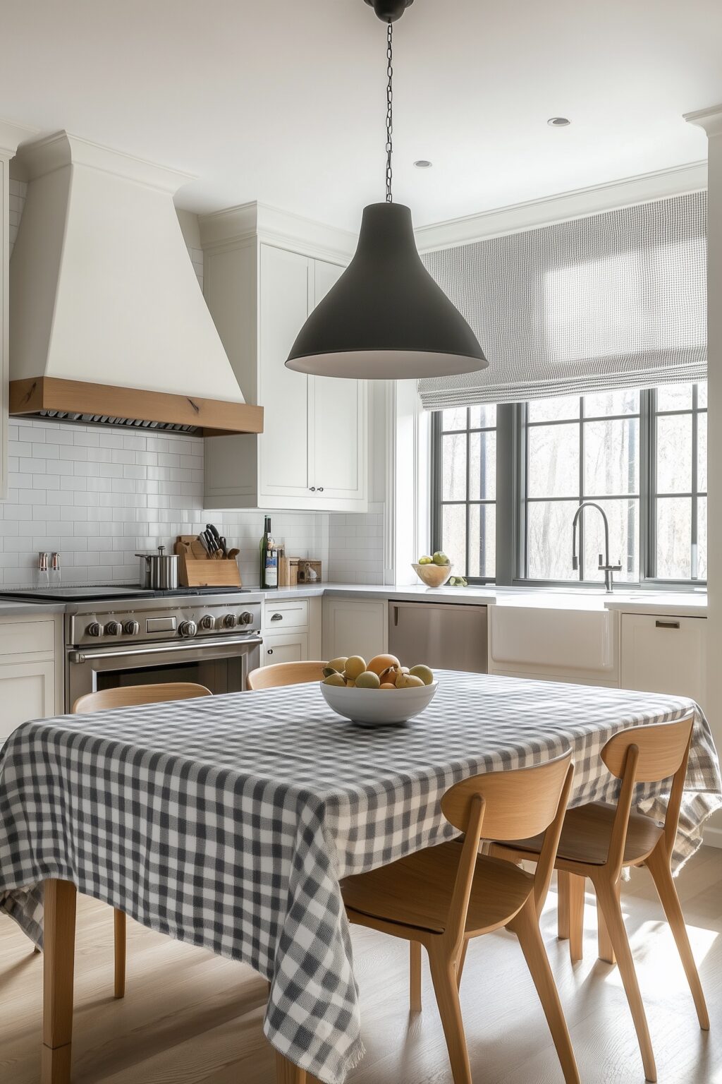 comment donner air campagne cuisine nappe carreaux vichy