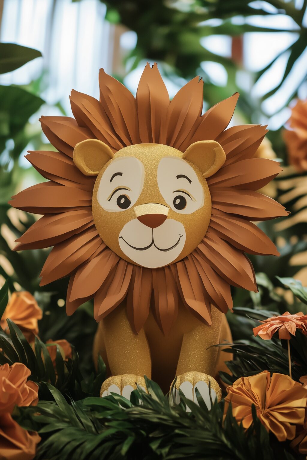déco à faire soi-même anniversaire fête lion carton