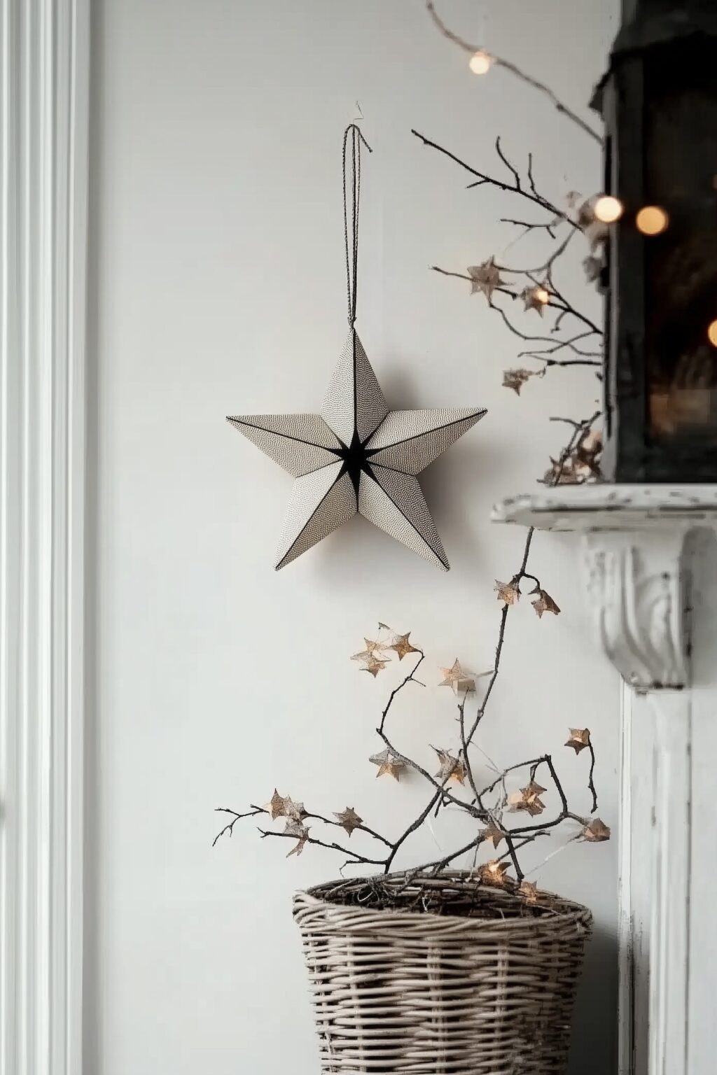 déco étoile cheminée inspiration scandinave