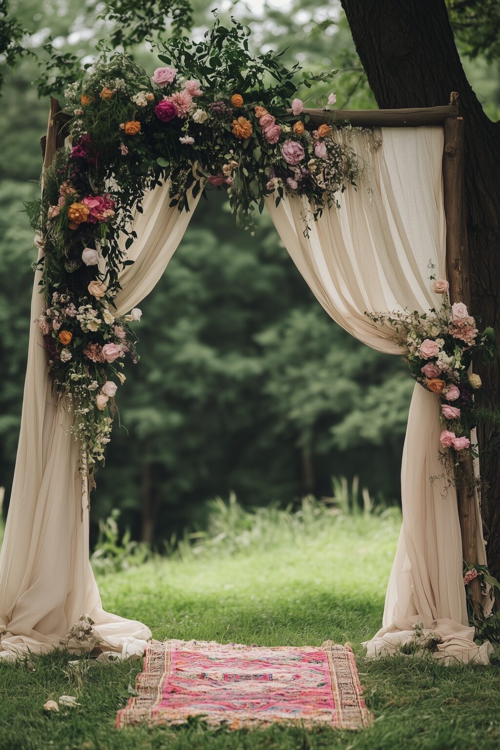déco mariage bohème faire soi-même arche cérémonie