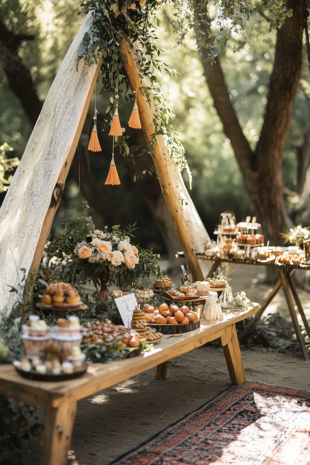 déco mariage bohème faire soi-même buffet dessert