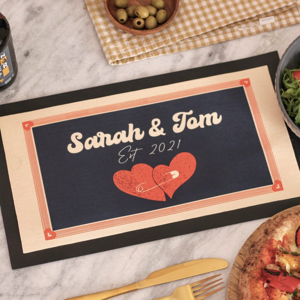 set de table love cadeau Saint Valentin