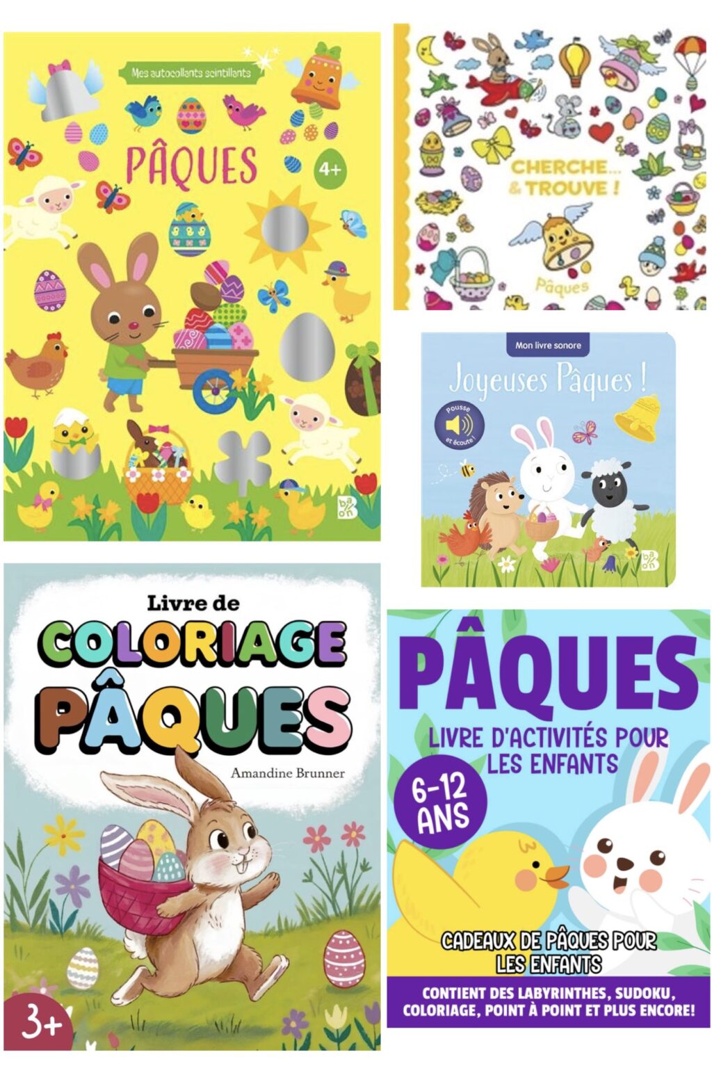 Pâques carnet activité autocollant coloriage bébé primaire