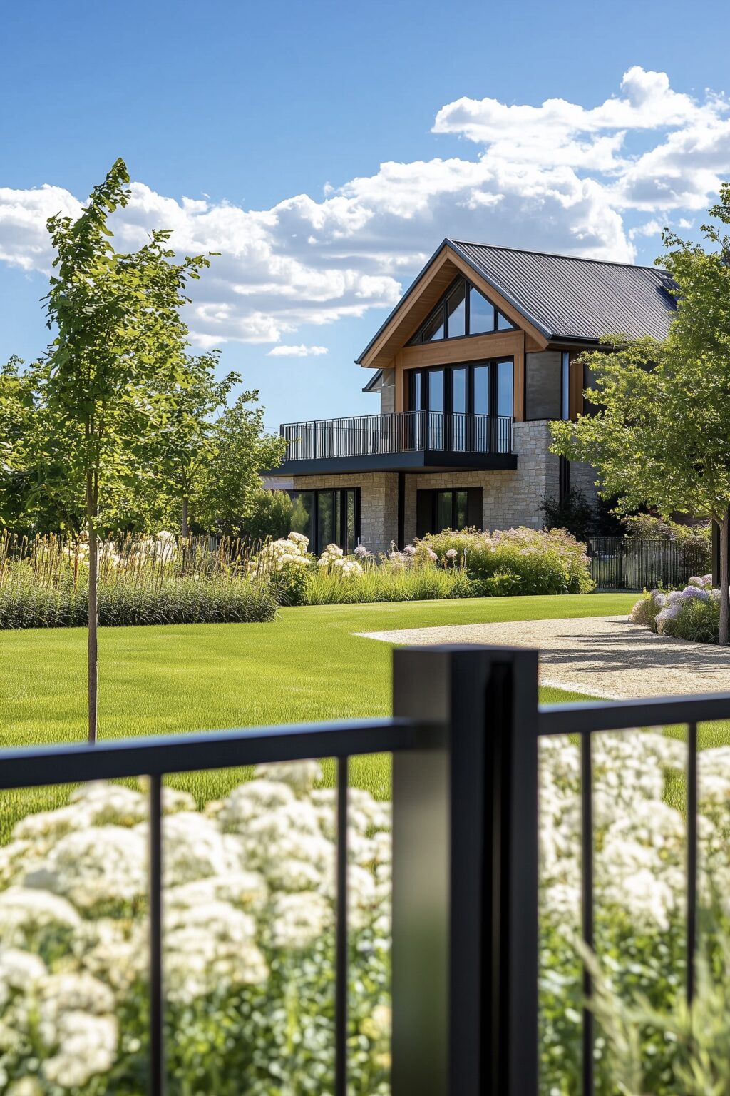 chalet ville pierre bois moderne