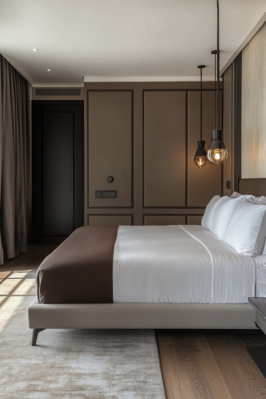 chambre lumineuse style parisien tons beiges