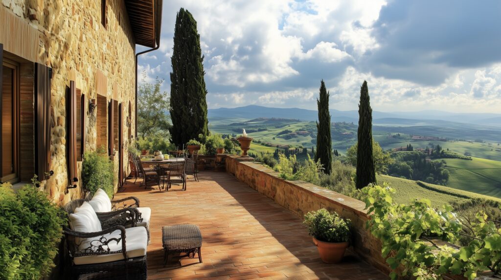 terrasse maison style Toscan caractéristiques