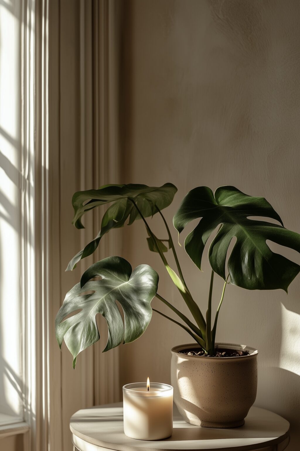 astuce déco réchauffer hiver bougie plante