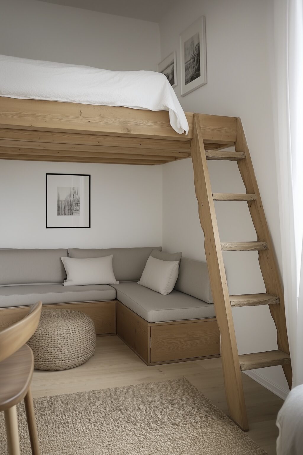 comment agencer lit bas lit hauteur studio