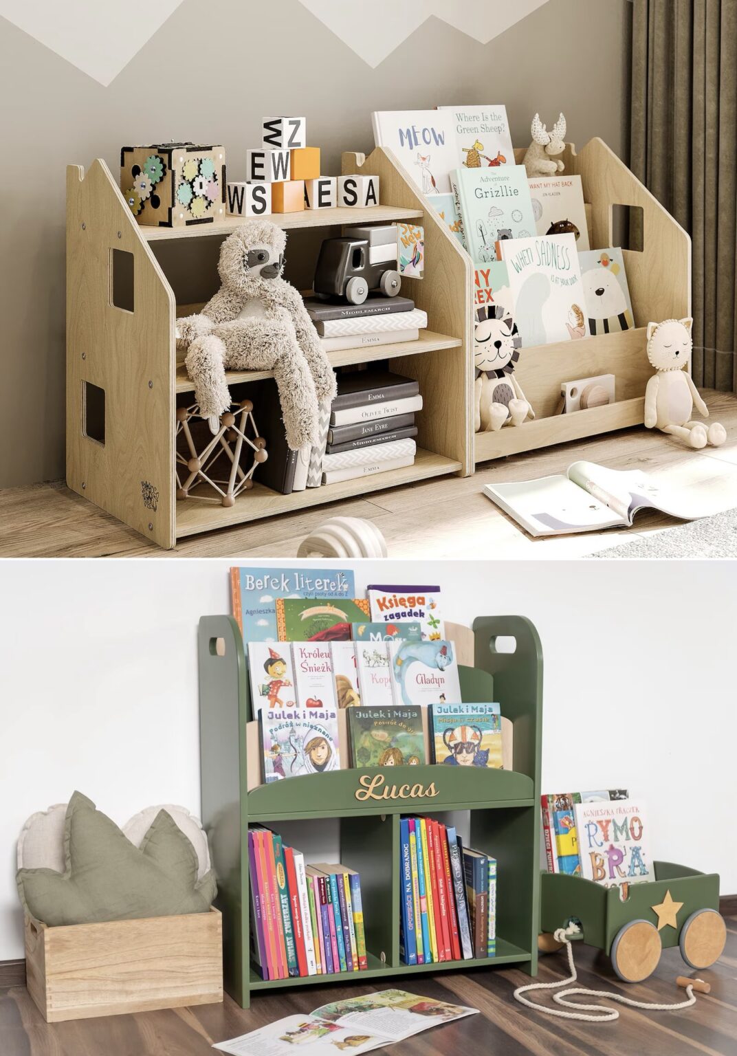 étagère livre forme maisonnette chambre bébé