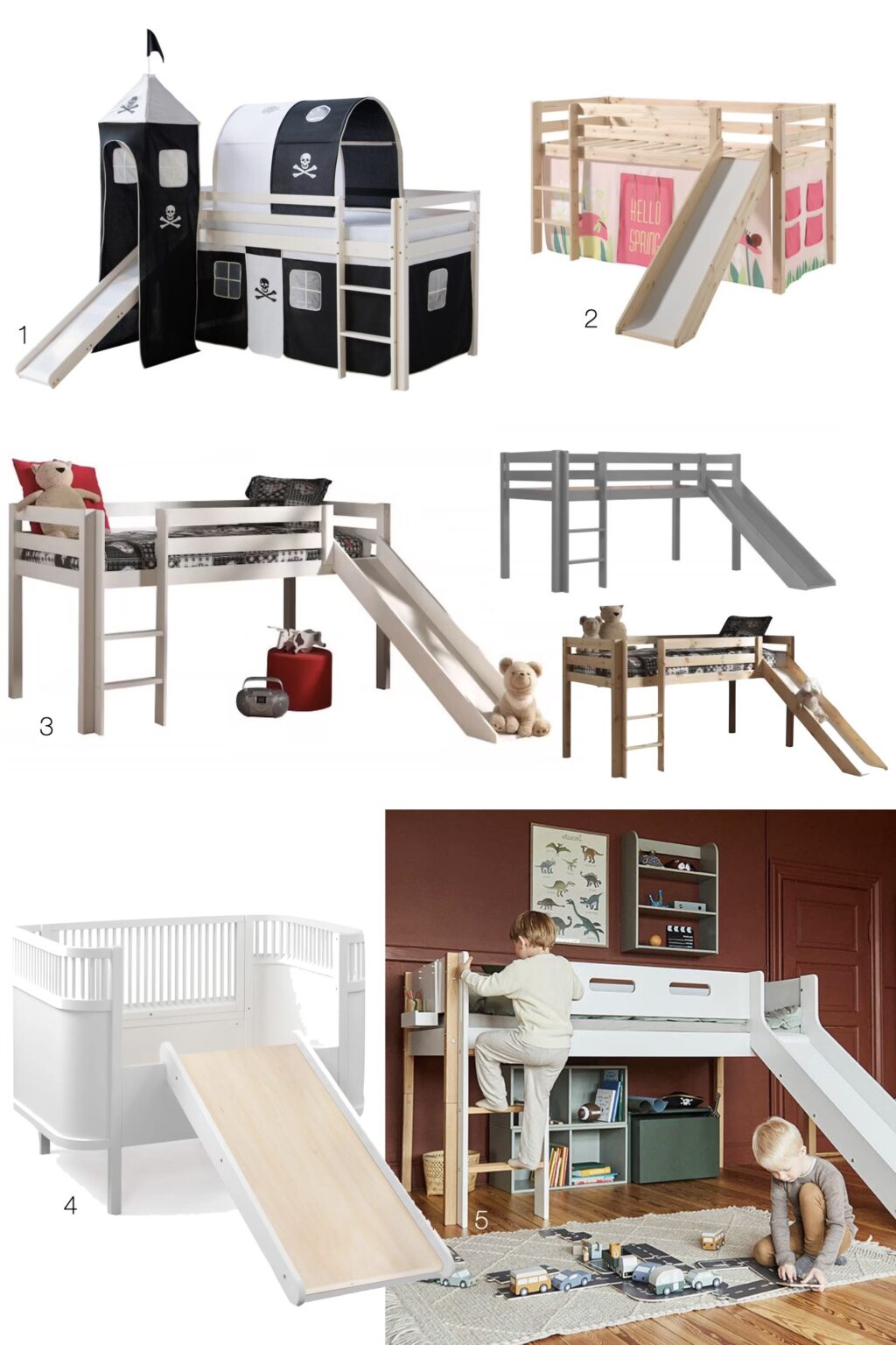 lit toboggan comparatif chambre bébé enfant superposé château