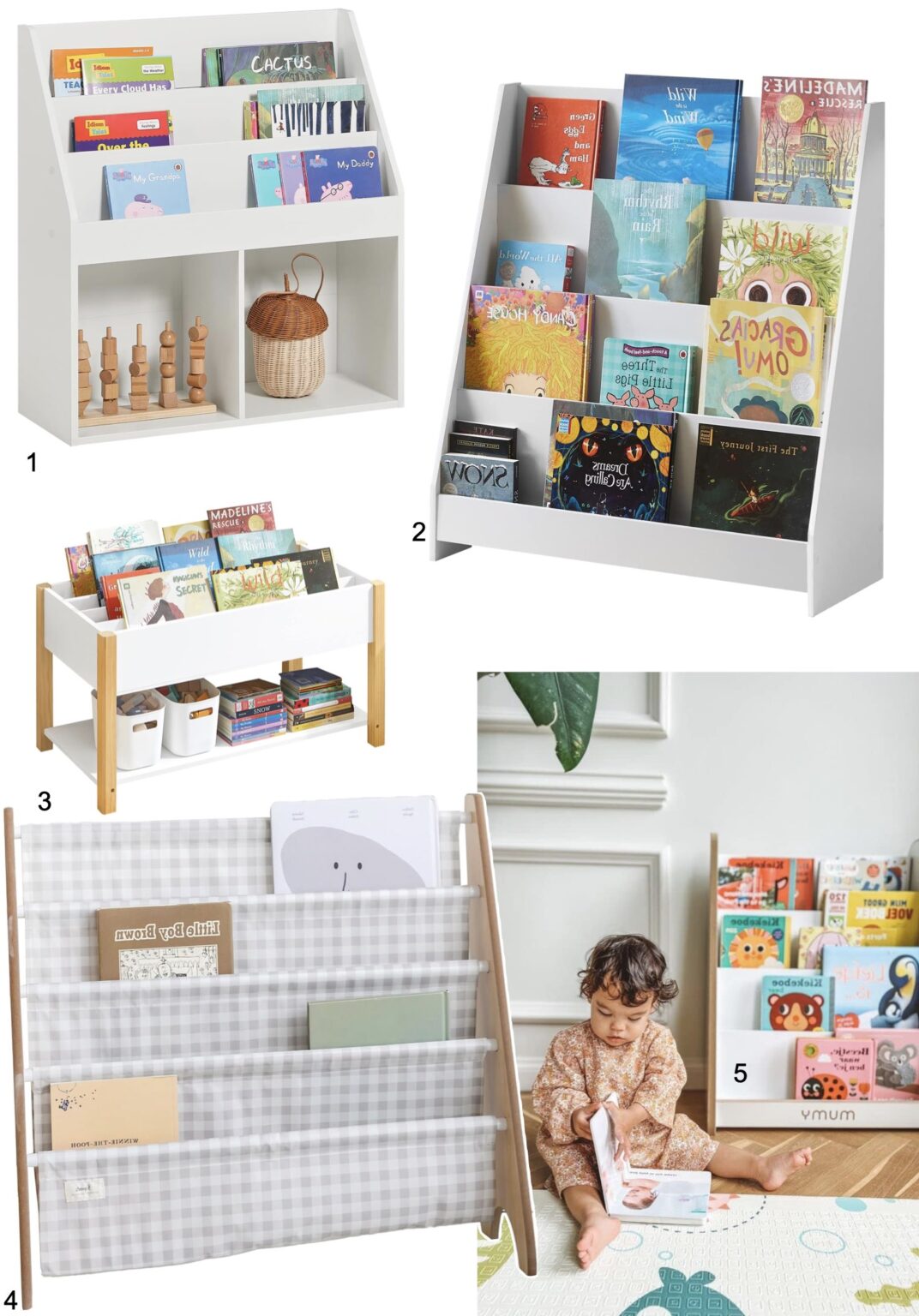 présentoir livres Montessori chambre bébé