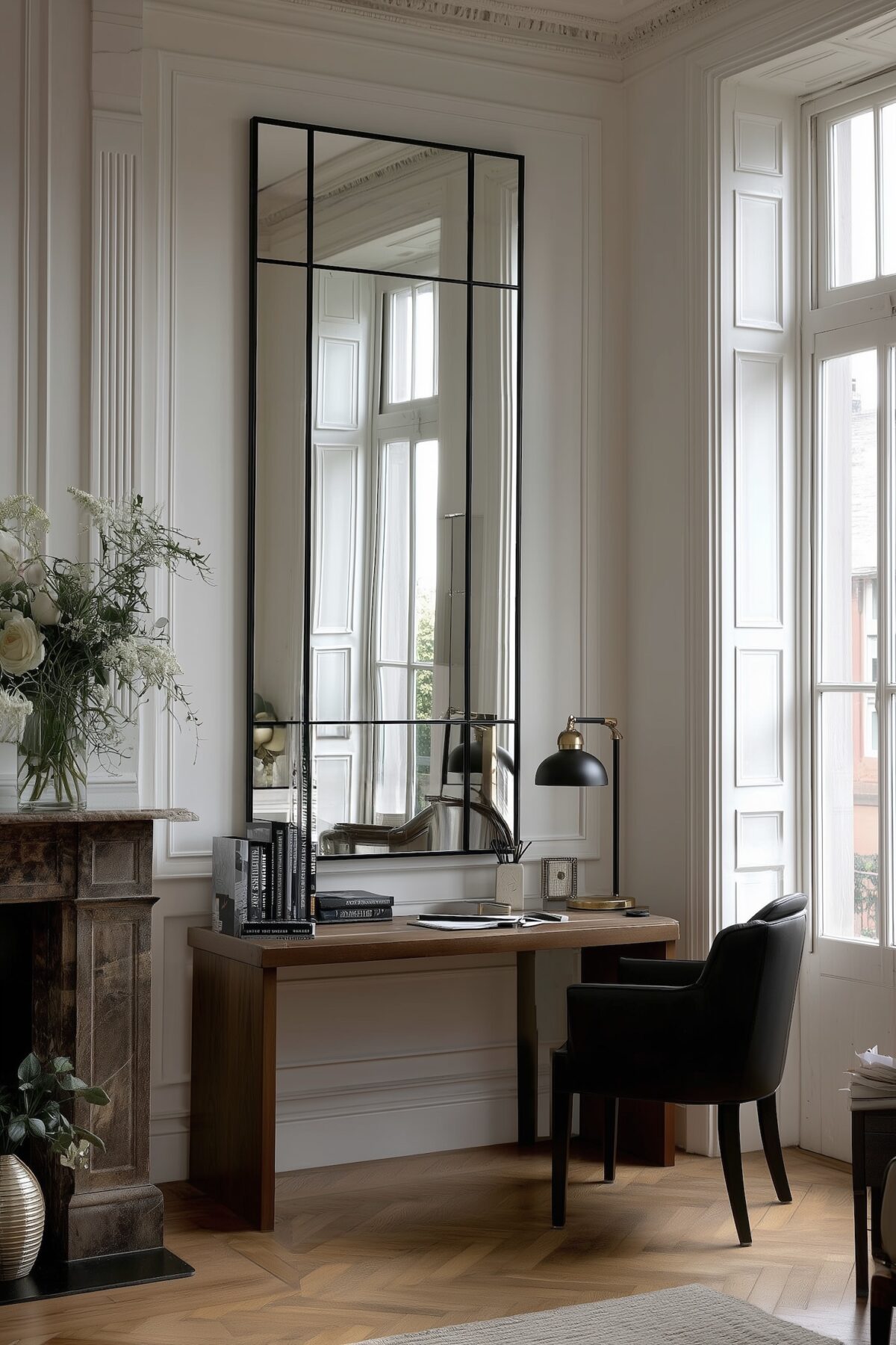 agrandir coin bureau miroir verrière loft