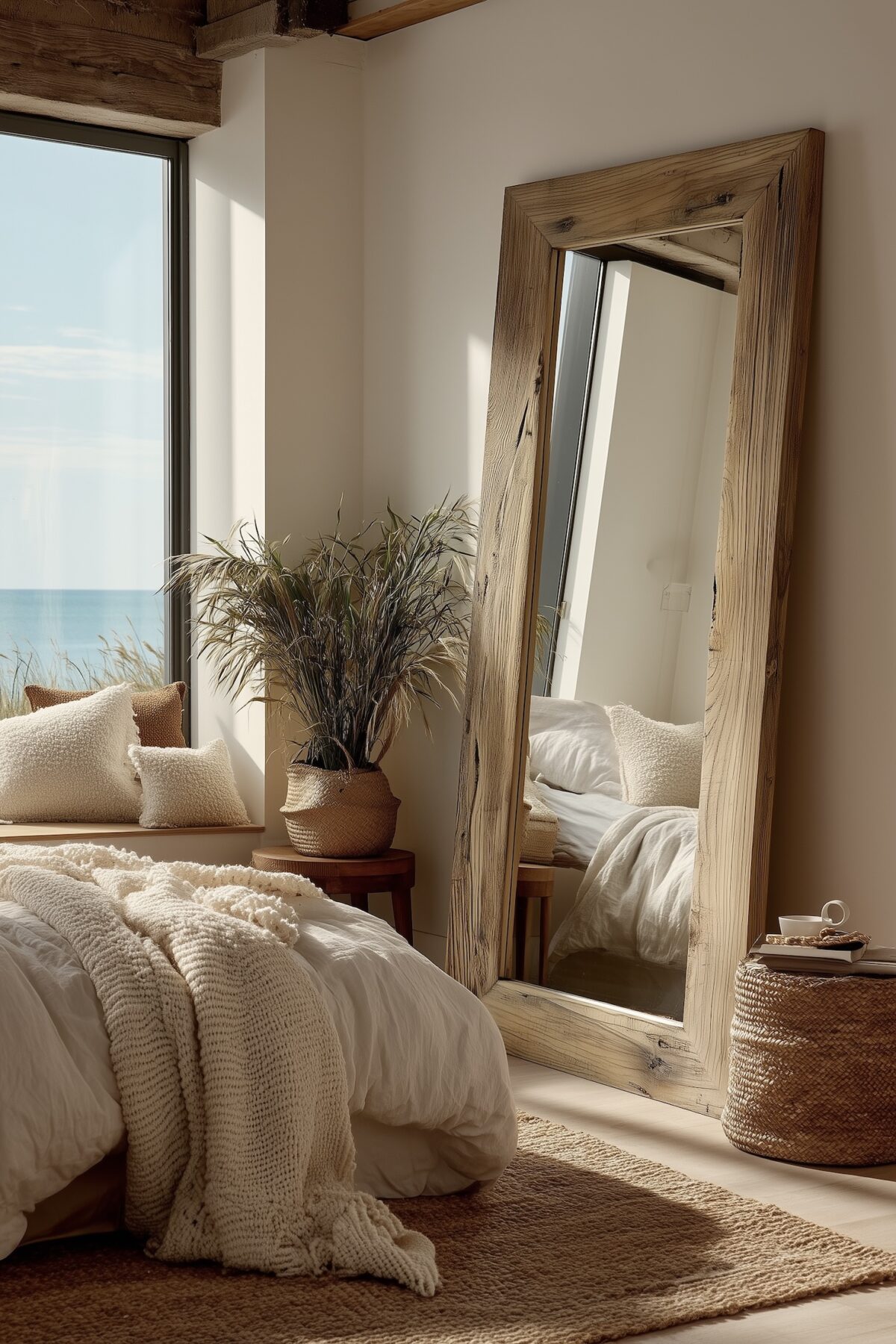 chambre ambiance mer jonc bois flotté décoration