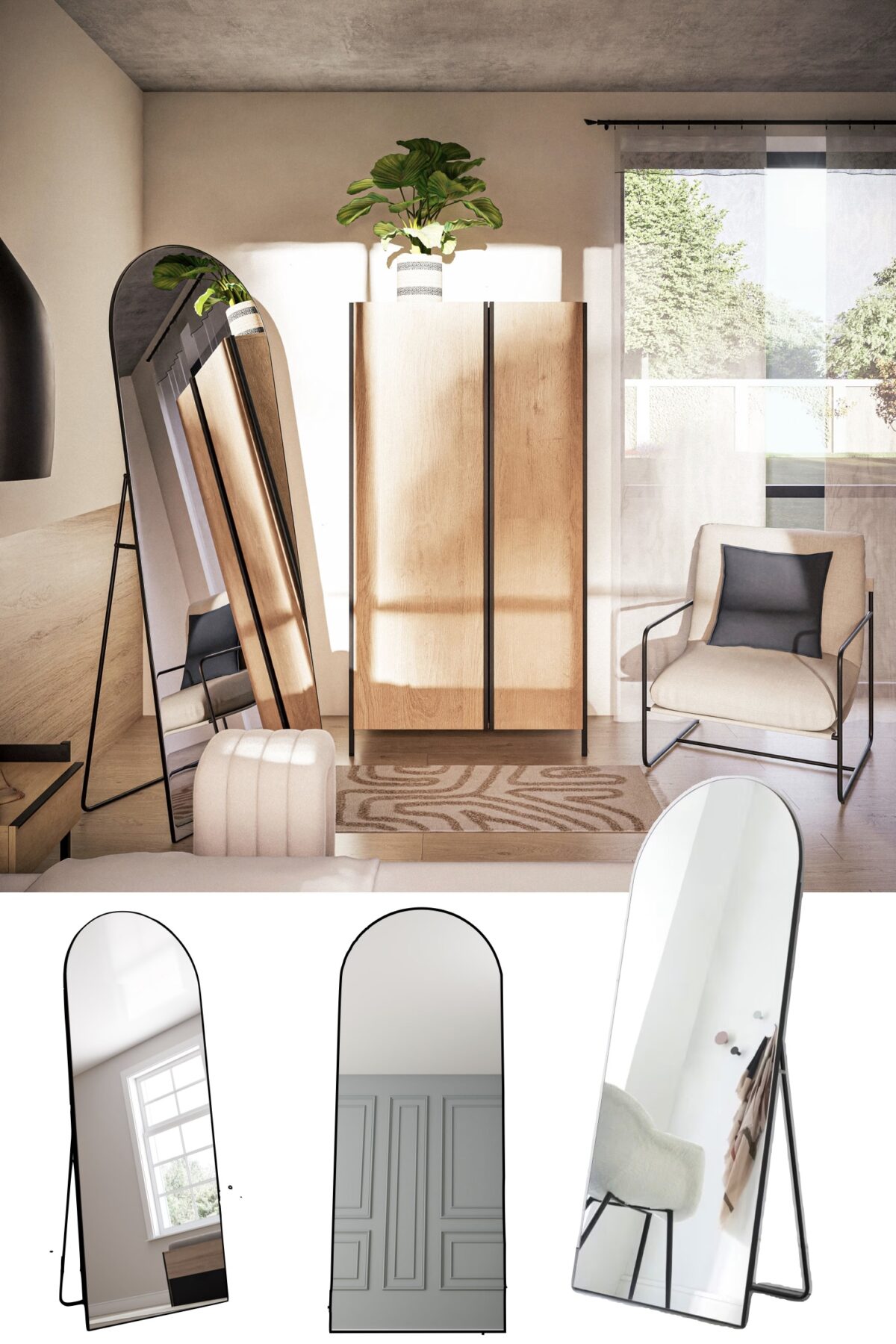 miroir Maison du Monde arche noir