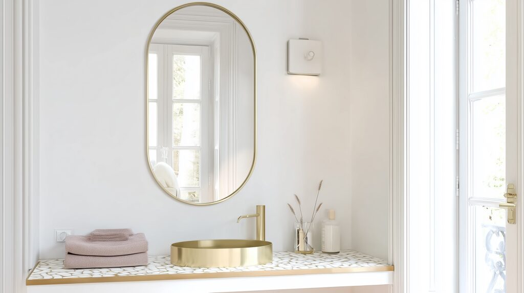 Grand Miroir Doré Maisons Du Monde - Cadre Mouluré - 97x67cm