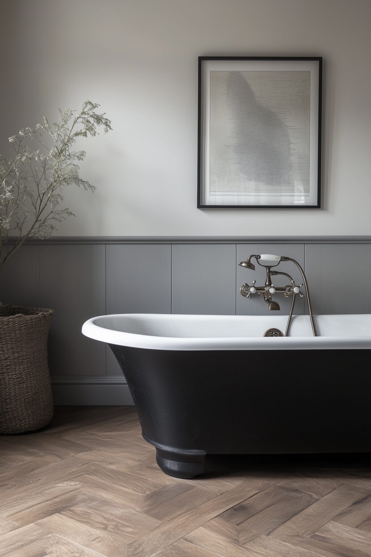 chauffage maison rénovée salle de bains rétro